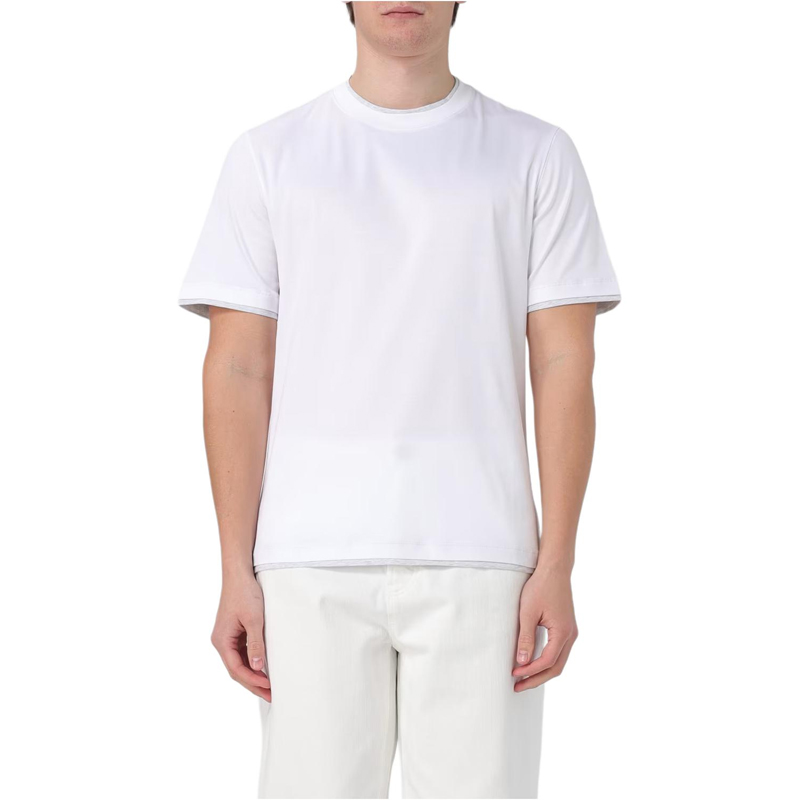 

Футболка с многослойным эффектом Brunello Cucinelli, белая