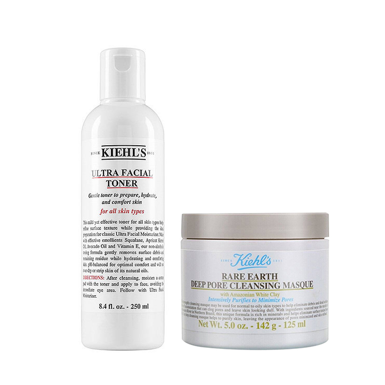 

Kiehl's Keyanshi увлажняющая маска из белой глины и набор для ухода за кожей