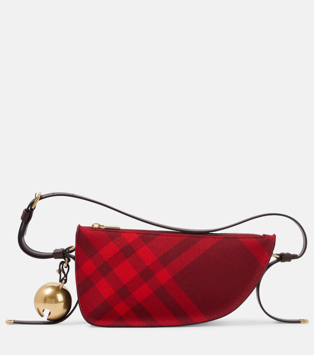 

Миниатюрная сумка через плечо shield в клетку burberry Burberry, красный