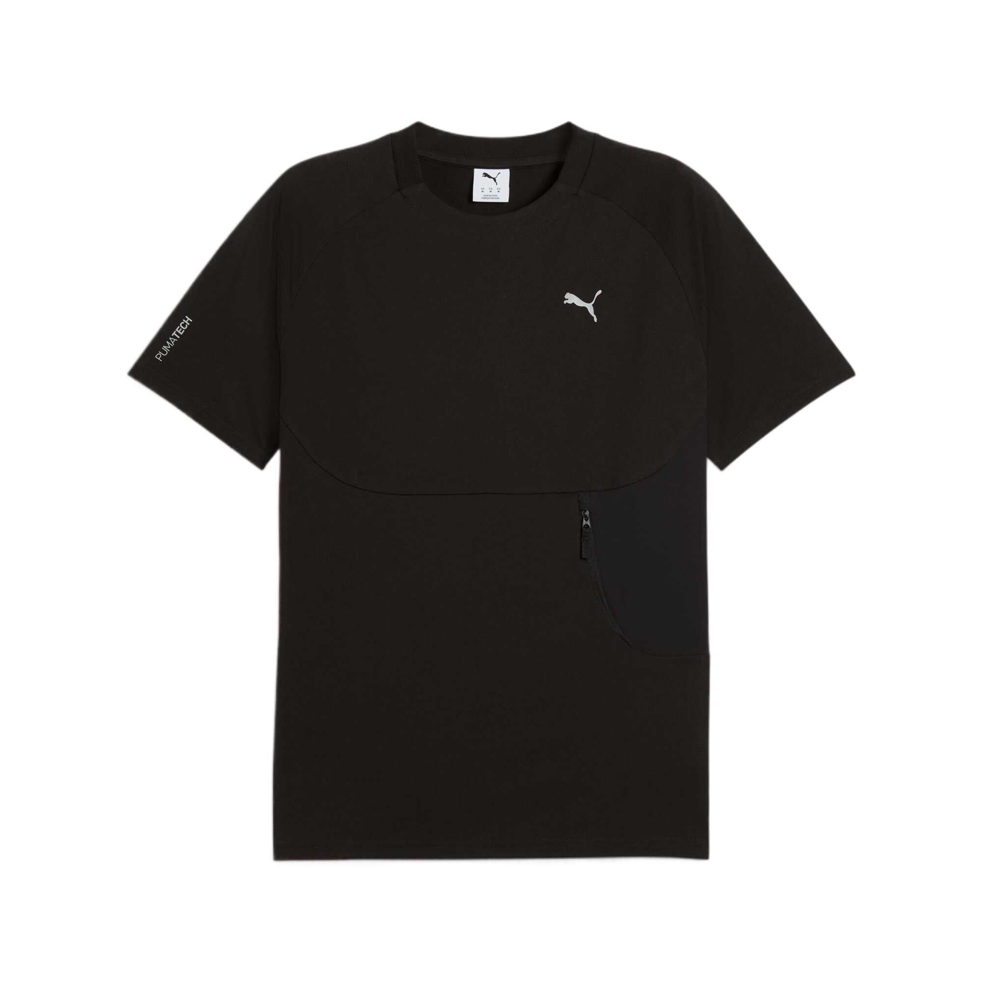 

Puma Мужская черная футболка с круглым вырезом, умеренно прямой крой, Черный, Puma Мужская черная футболка с круглым вырезом, умеренно прямой крой