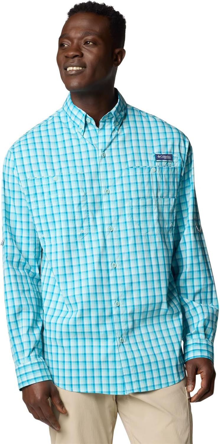 

Columbia мужская PFG Tamiami II UPF 40 рубашка для рыбалки с длинным рукавом, Spray Gradient Check
