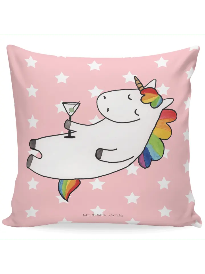 

Подушка Mr & Mrs Panda 40x40 Einhorn Cocktail, цвет rot pastell