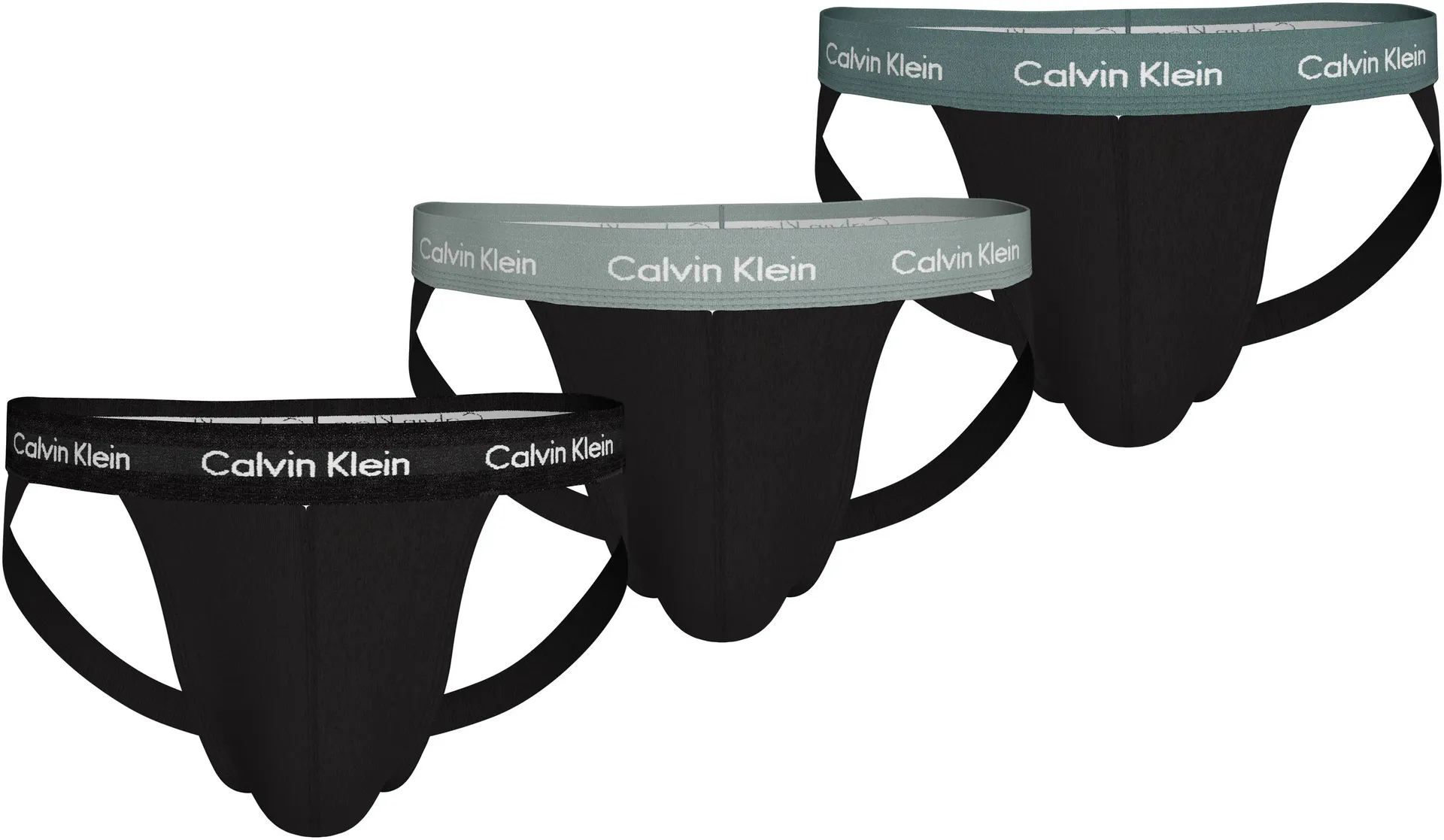 

Calvin Klein Underwear String "JOCK STRAP 3PK" (3 шт. в упаковке, 3 шт. в упаковке), с эластичным поясом с логотипом, черный