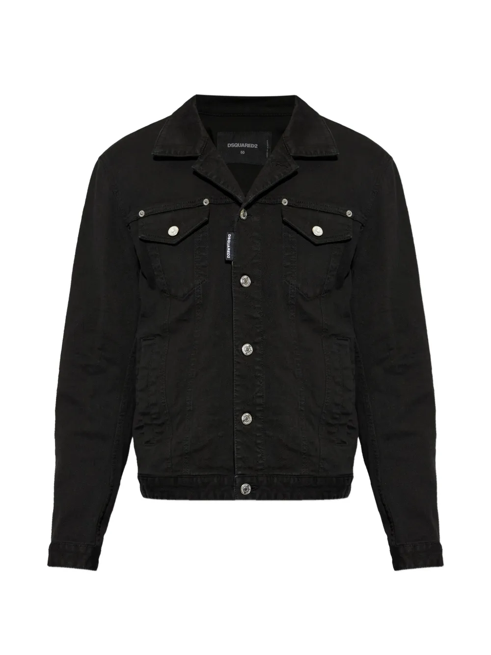 

Хлопковая куртка на пуговицах Dsquared2, черный