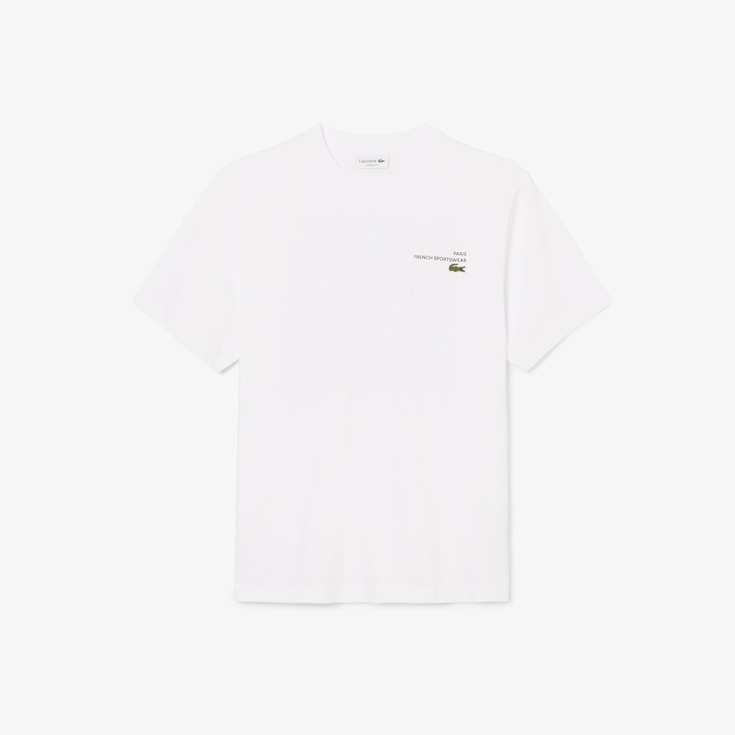 Футболка мужская Lacoste с принтом Audience на спине, белый — фото 4