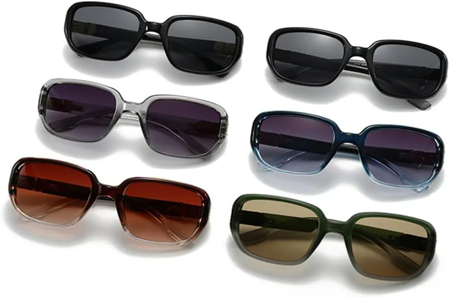 

Мужские солнцезащитные очки в стиле ретро с заклепками, градиентные линзы, защита от ультрафиолета UV400, женские солнцезащитные очки HCPIHF, Black Golden Grey