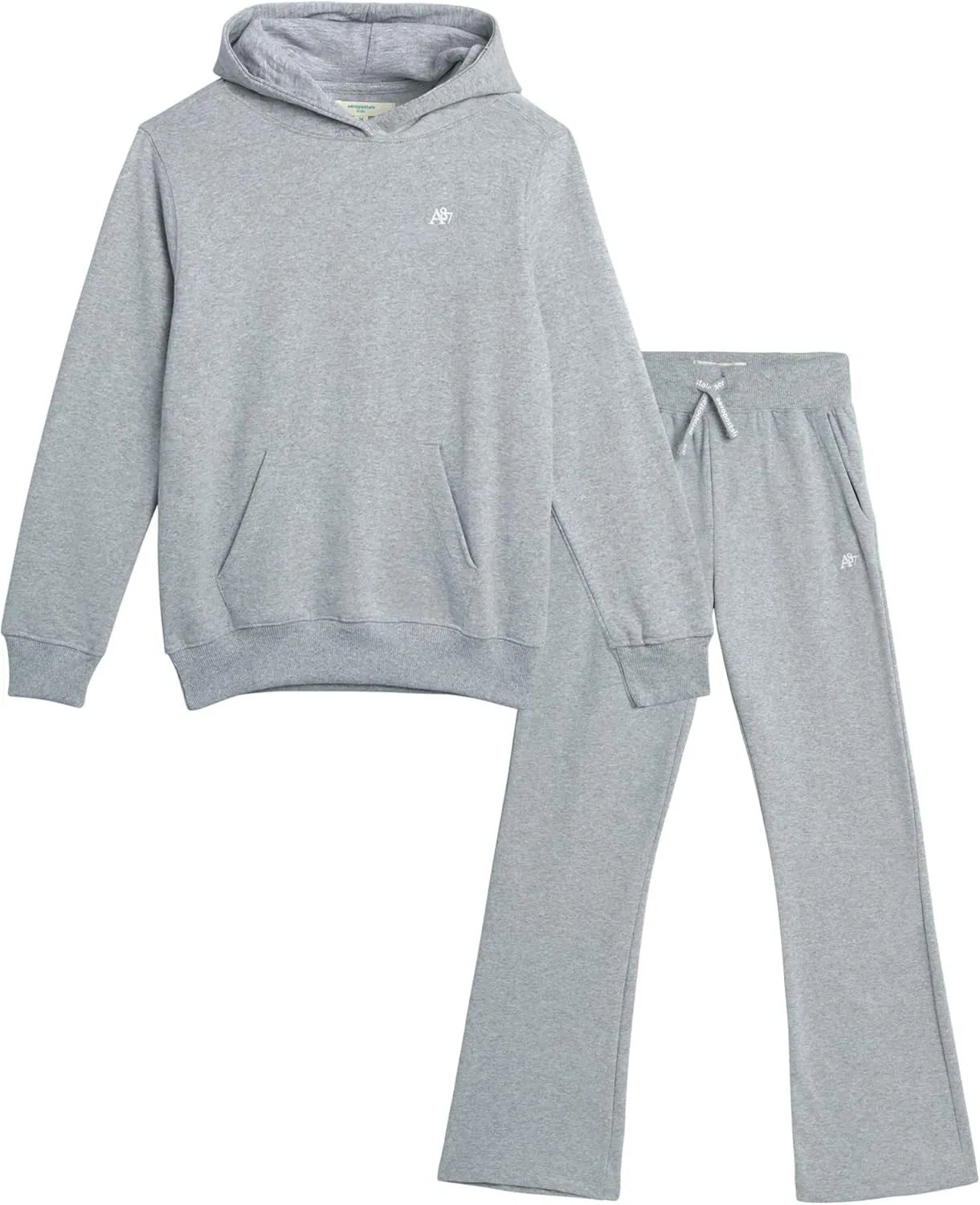 Спортивный костюм из флиса AEROPOSTALE, серый меланж