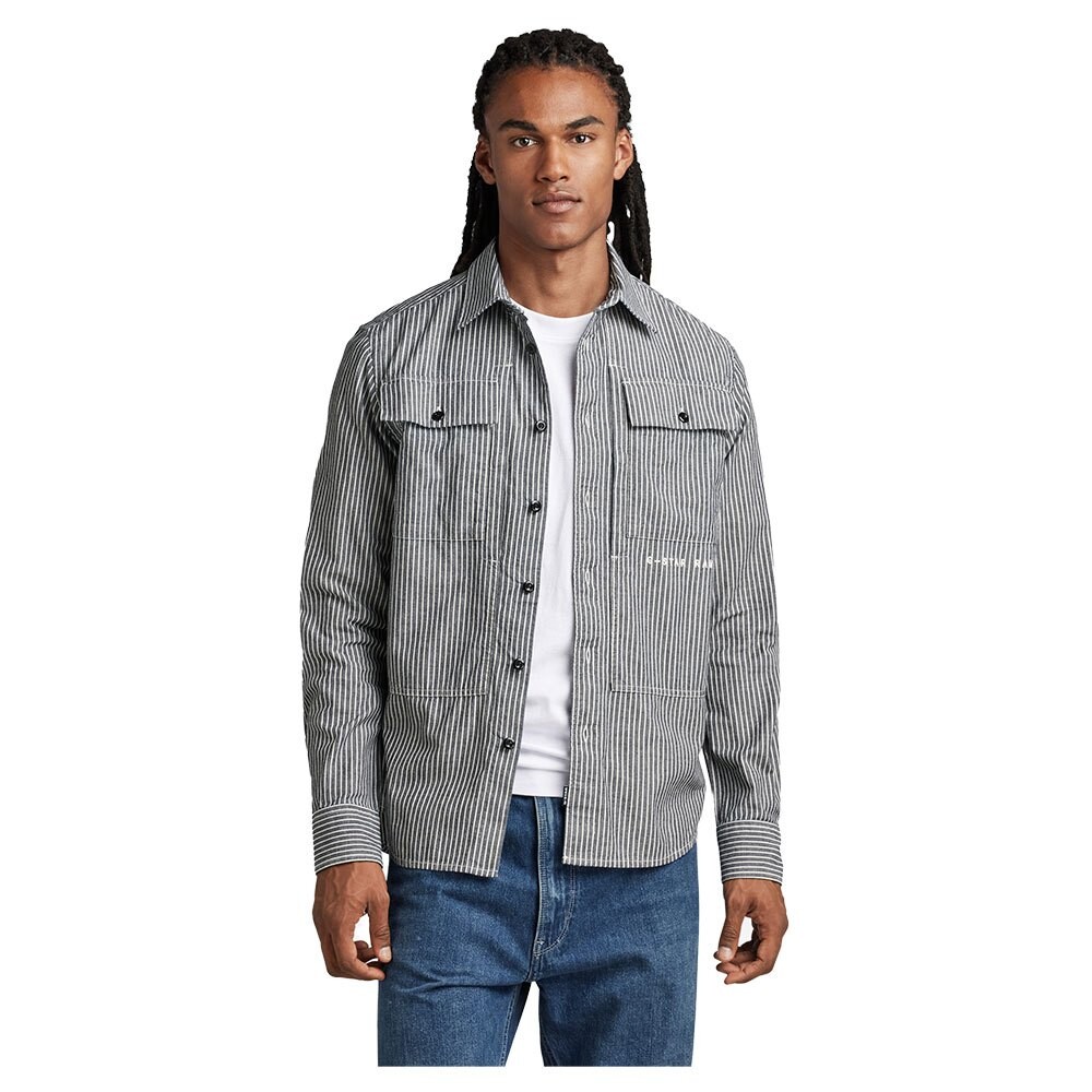 

Рубашка с длинным рукавом G-Star Panel Cargo Regular Fit, серый