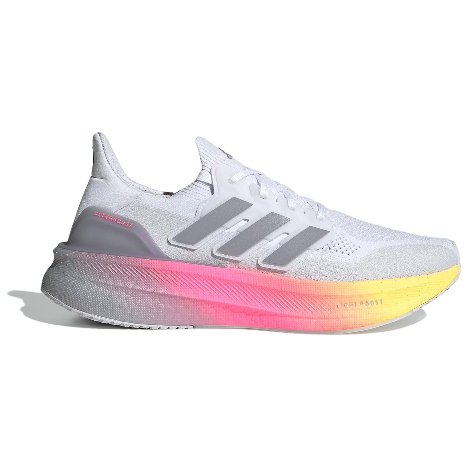 Кроссовки Ultraboost 5.0 мужские с низким верхом белые/серые/розовые Adidas — фото 2