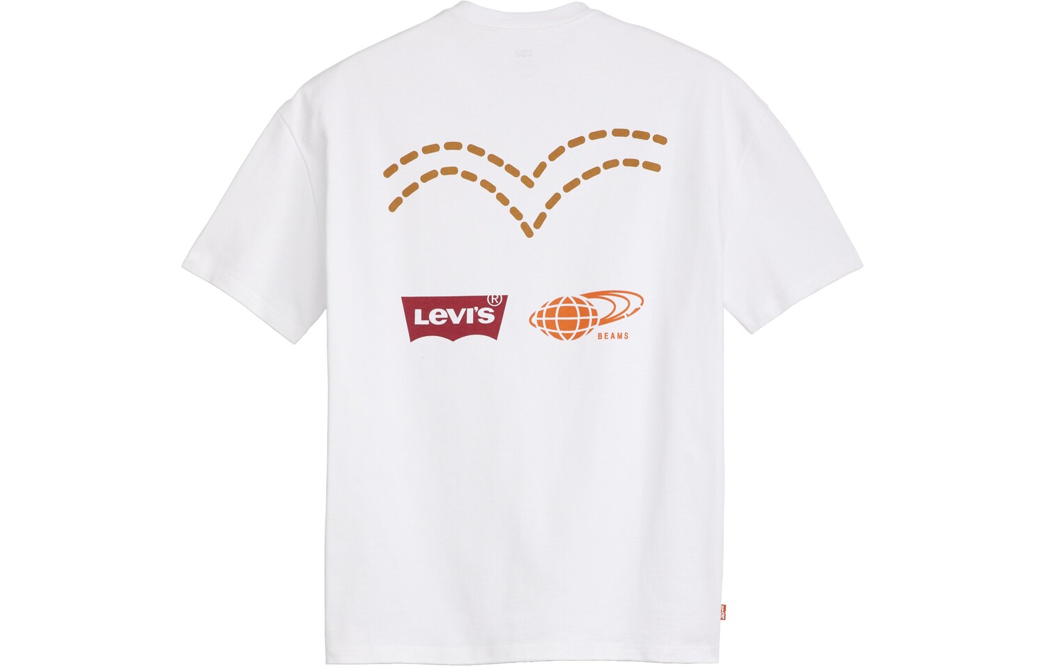 

Футболка ко-бренда Beams X BEAMS унисекс белая Levi’S, белый