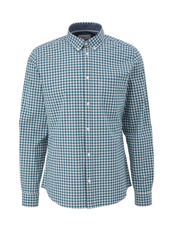 

Рубашка S.OLIVER RED LABEL Langarmhemd, цвет petrol