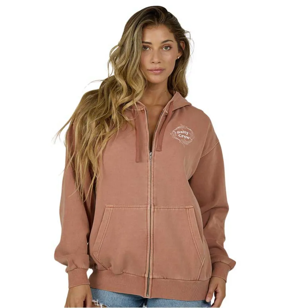 

Толстовка Salty Crew Respect full zip, коричневый