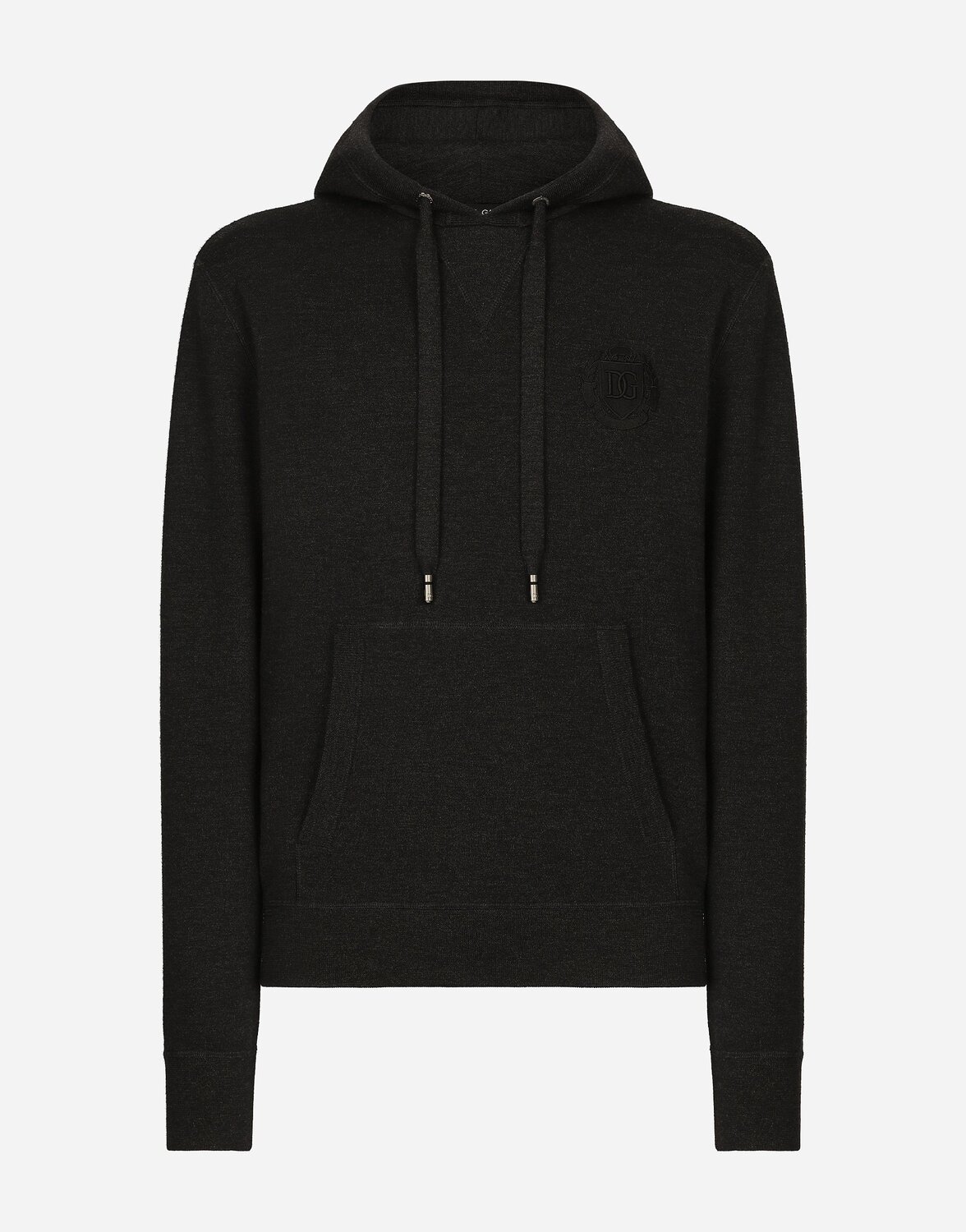 

Худи из шерсти и шелка с нашивкой dg Dolce & Gabbana, серый