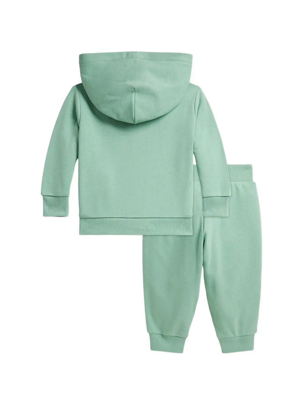 Костюм из французского махрового трикотажа на молнии Polo Ralph Lauren Kids, зеленый — фото 2