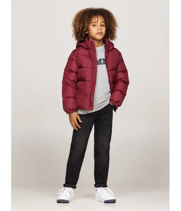 Необходимый пуховик Loose fit Tommy Hilfiger, красный — фото 2