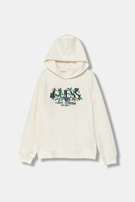 

Детская хлопковая толстовка Guess, бежевый