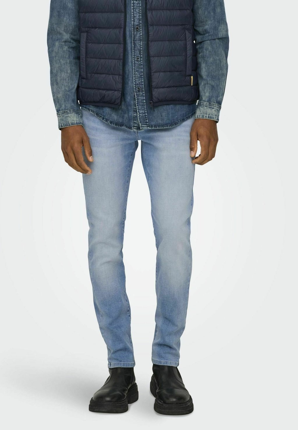 

Джинсы облегающего кроя Only & Sons, цвет Light Blue Denim