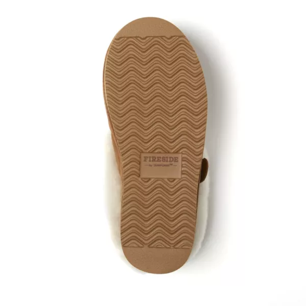 Уютные замшевые клоги на платформе Fireside by Bendigo для женщин Dearfoams, цвет sand — фото 4