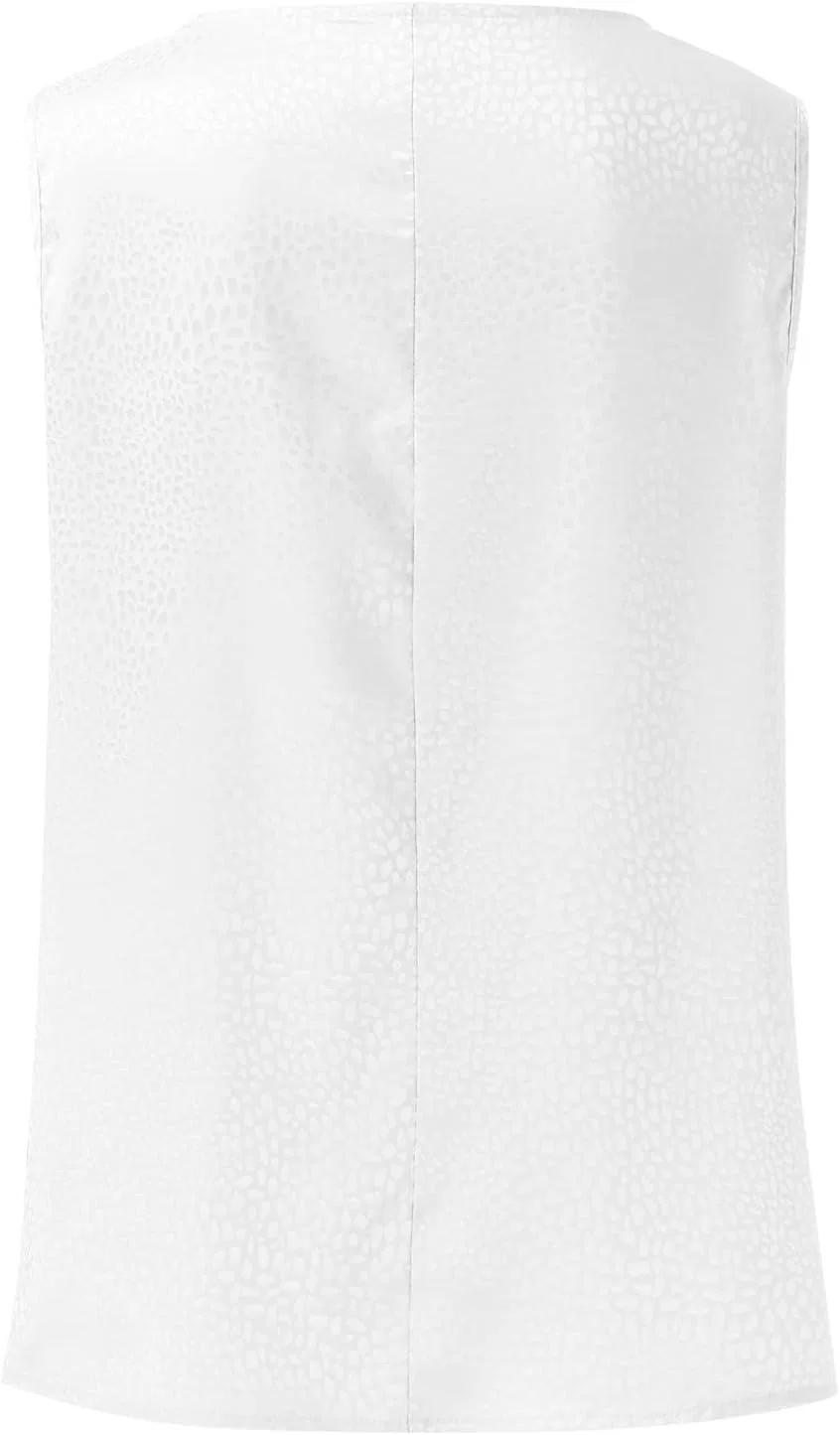 Топ на бретелях, сатиновый, Party Blouse, белый — фото 3