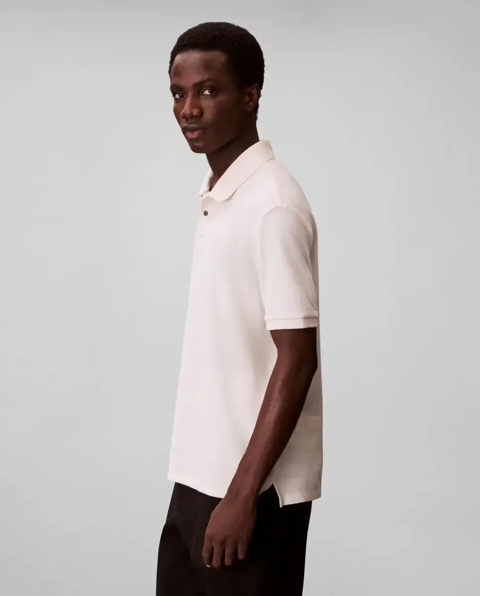 Мужская полосатая футболка в тон Calvin Klein, кремовый — фото 4