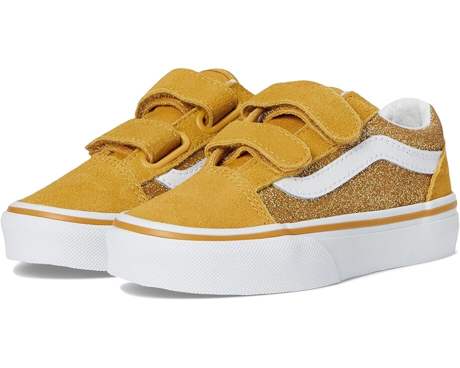 

Кроссовки Vans Kids Old Skool V, цвет Glitter Champagne Gold