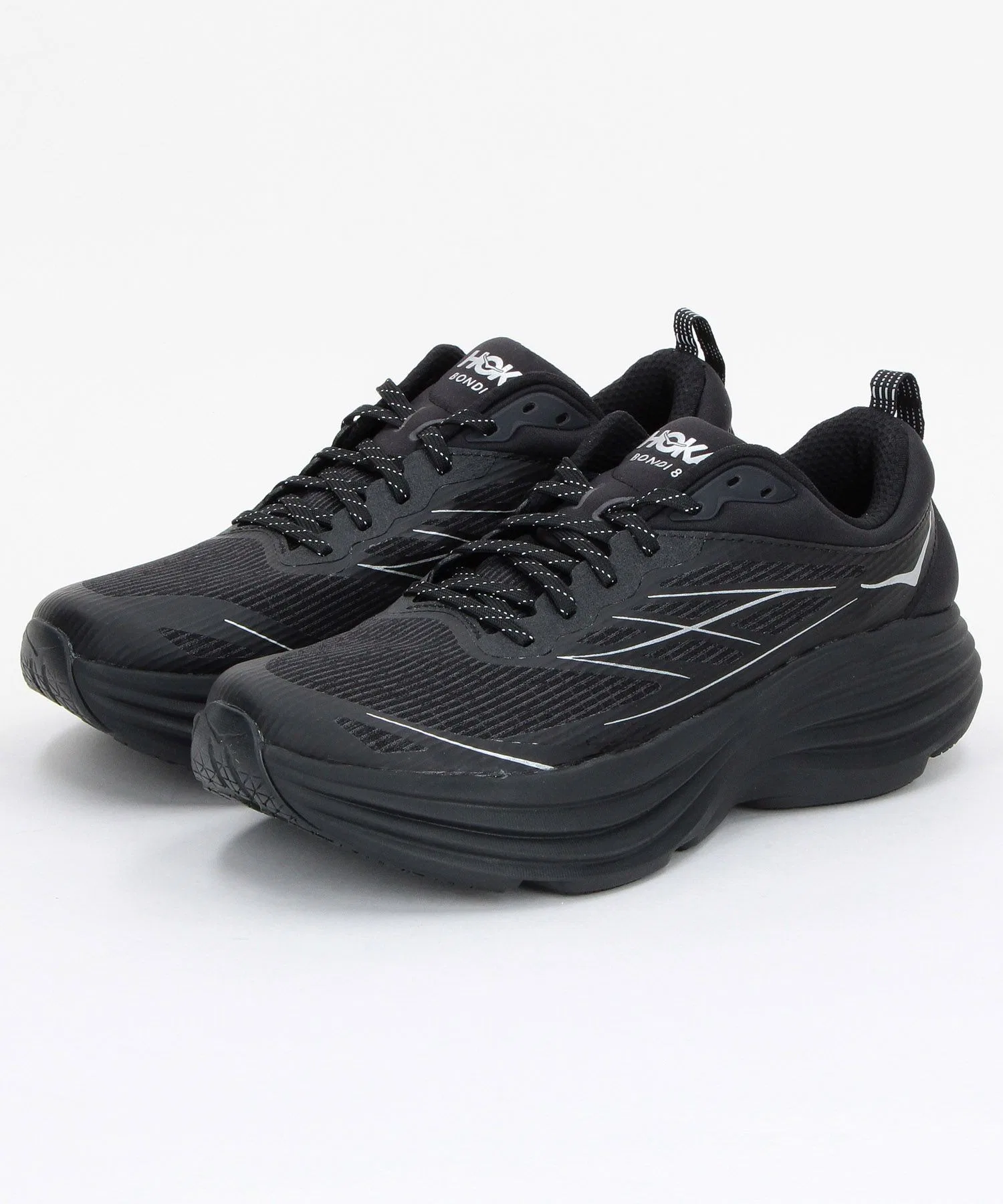 Мужские кроссовки HOKA BONDI 8 TS Caged для бега чёрные
