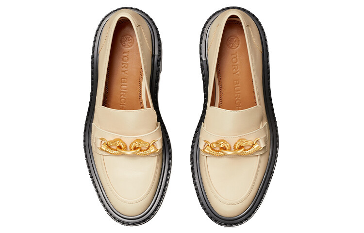 Женские повседневные туфли женские кремово-белые Tory Burch — фото 4