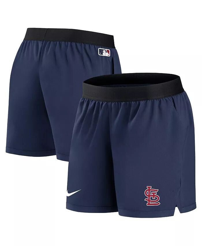 Женские темно-синие шорты для выступлений команды St. Louis Cardinals Authentic Collection Team Performance Nike — фото 2