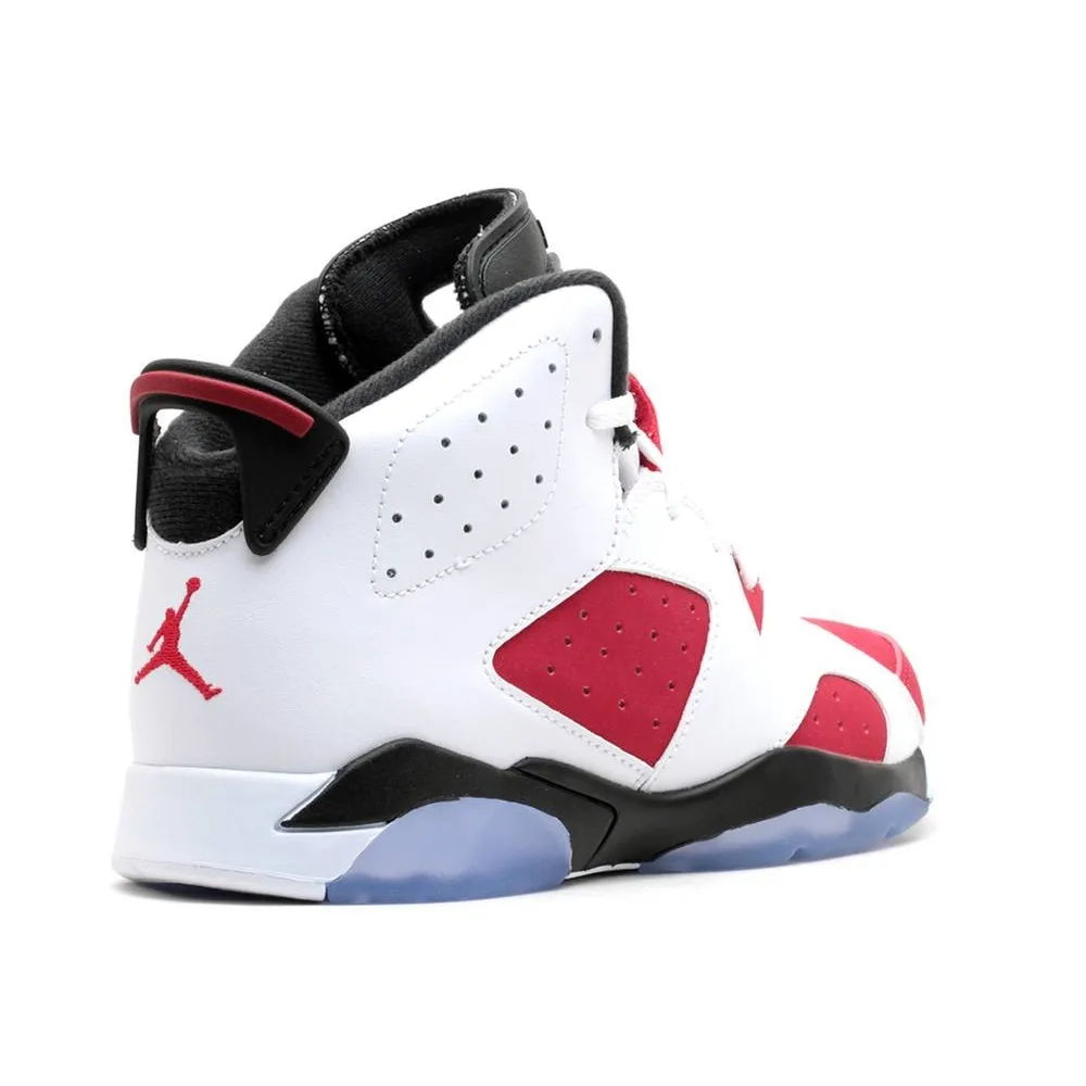 Jordan Air 6 Slip Resistant Abrasion Resistant High top детские баскетбольные кроссовки White Red — фото 4
