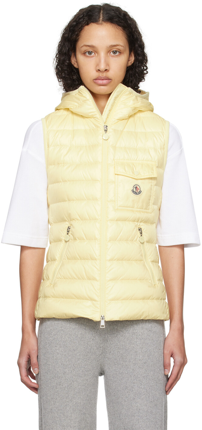 

Желтый пуховый жилет Glygos Moncler