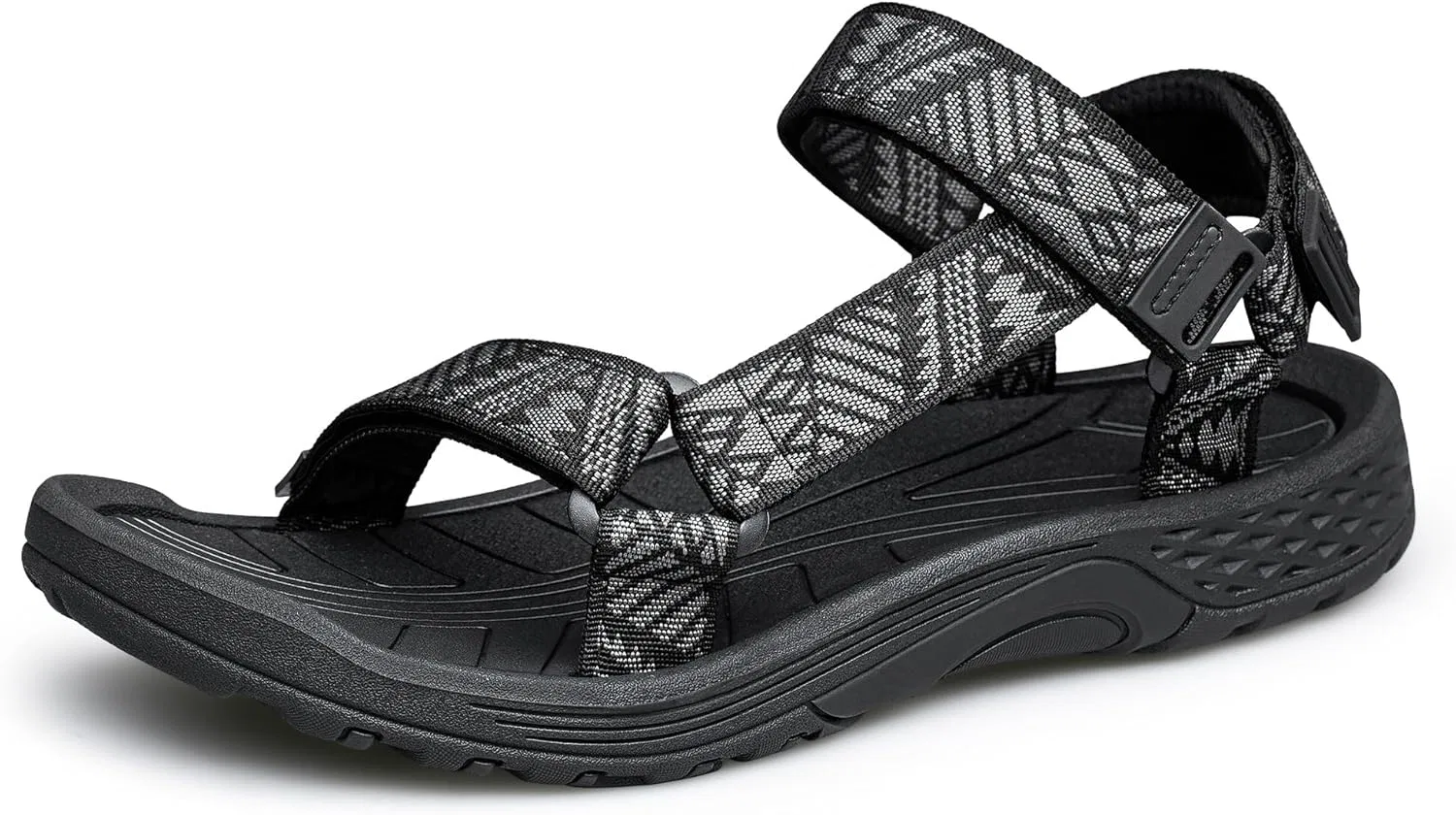 Спортивные сандалии мужские с открытым носком, Black Grey vibdiv
