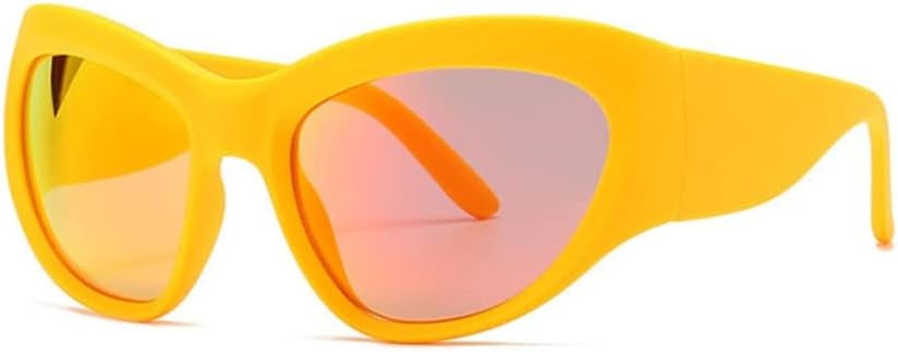 

Женские солнцезащитные очки, черные, в крупной оправе, женские солнцезащитные очки, мужские очки для водителя и мотоциклиста, зеркальные солнцезащитные очки generic, Yellow Pink