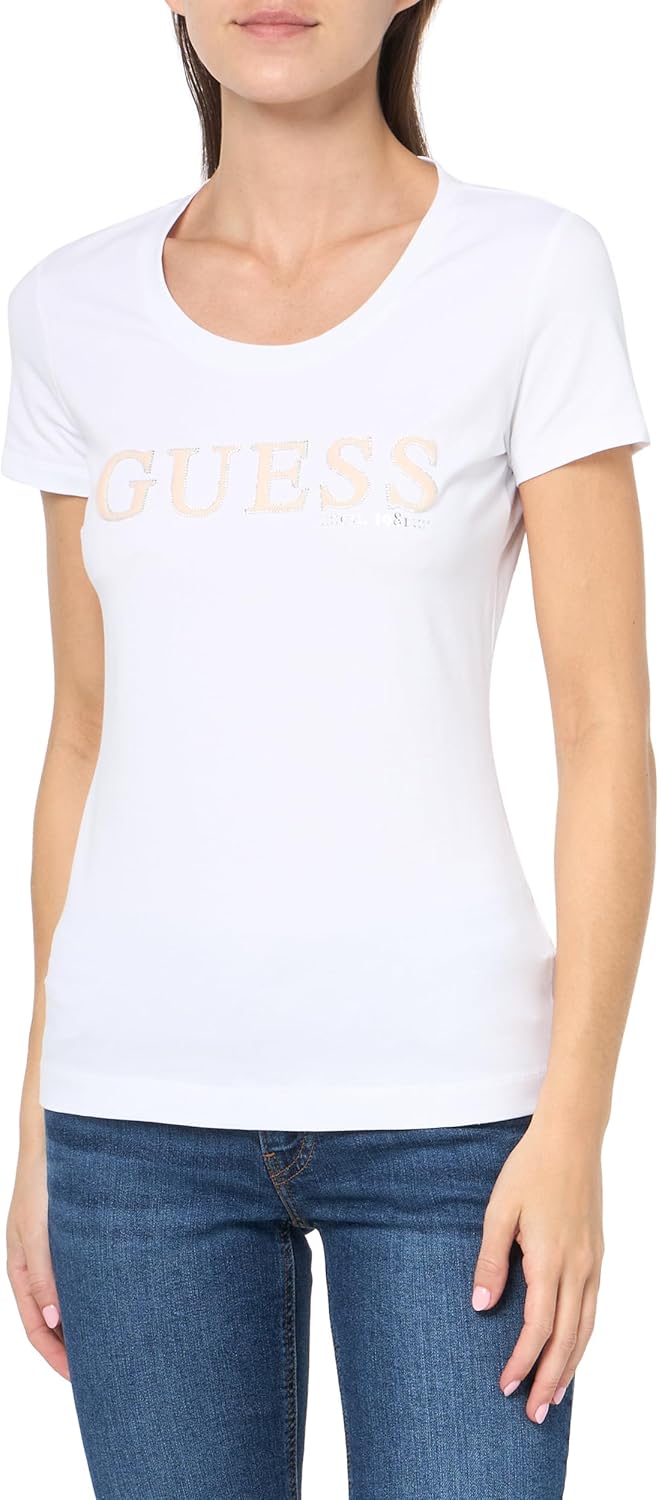 

Футболка Guess с коротким рукавом и круглым вырезом, с пони-принтом, Pure White, Белый, Футболка Guess с коротким рукавом и круглым вырезом, с пони-принтом, Pure White