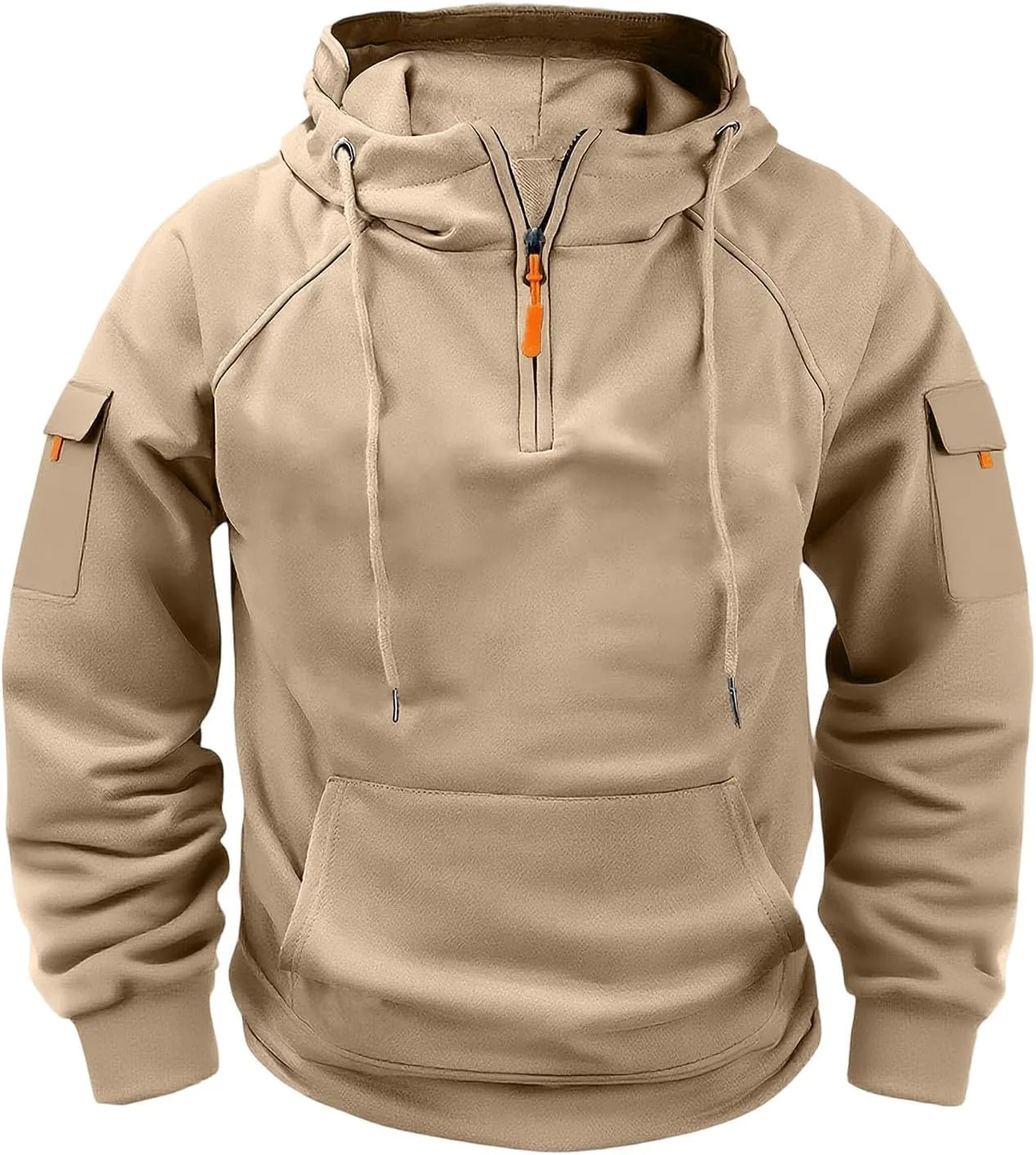 

Мужская толстовка с капюшоном Military Tactical на молнии 1/4 с карманами RSZGSWS
