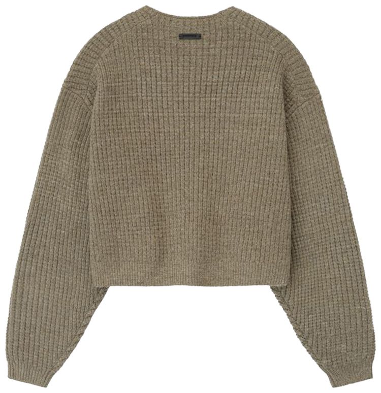 Свитер Fear of God Essentials Heavy Waffle Crewneck 90's Sweater, серый — фото 2