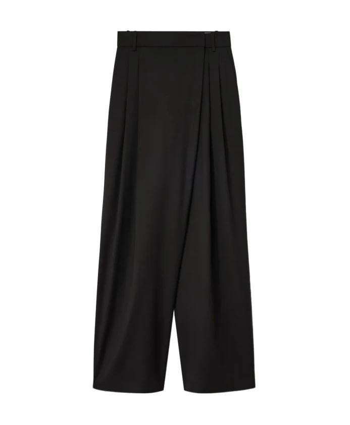 

Брюки с перекрестным кроем Ganni, черный