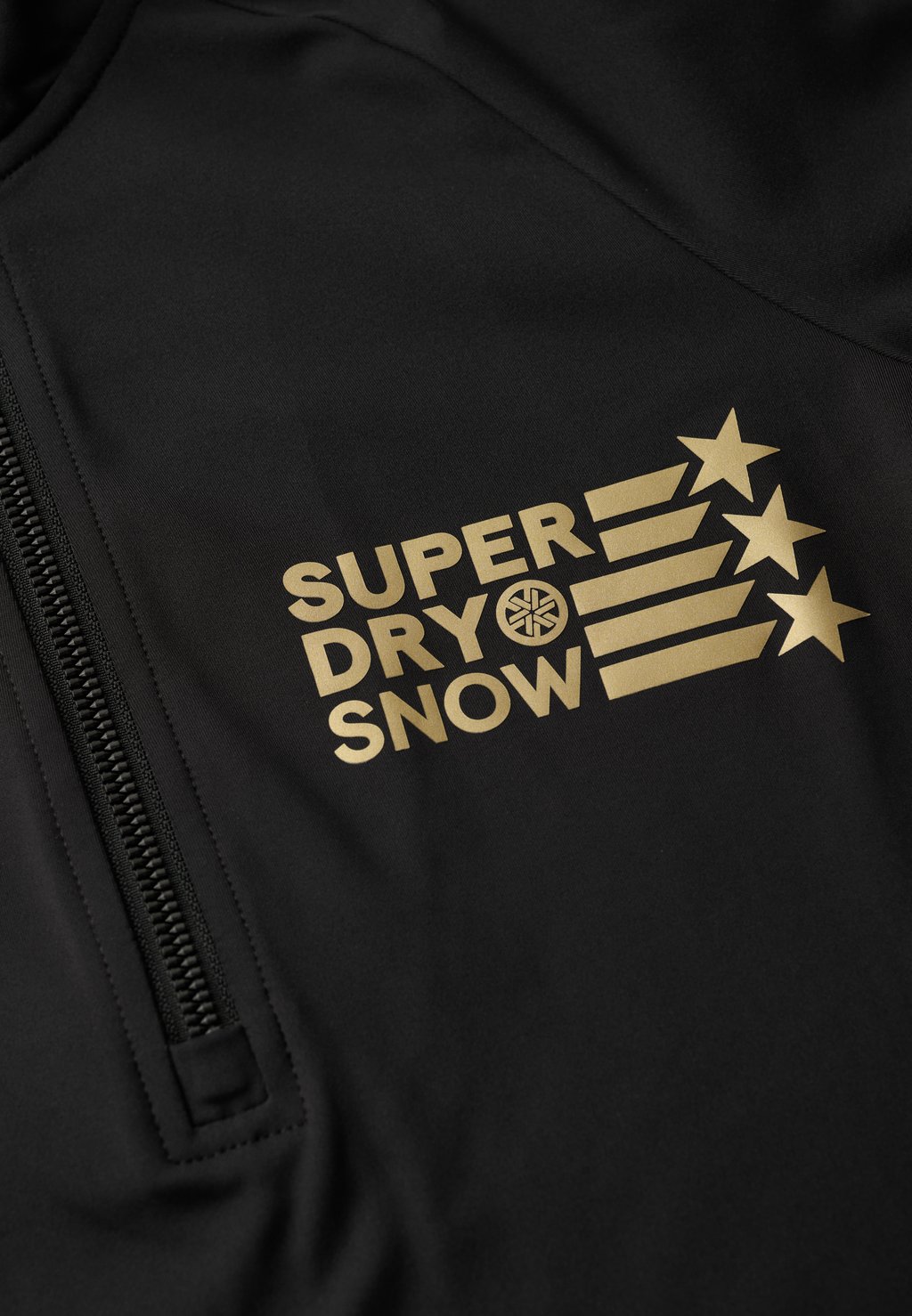 

Топ с длинными рукавами SKI LOGO HALFZIP Superdry, черный