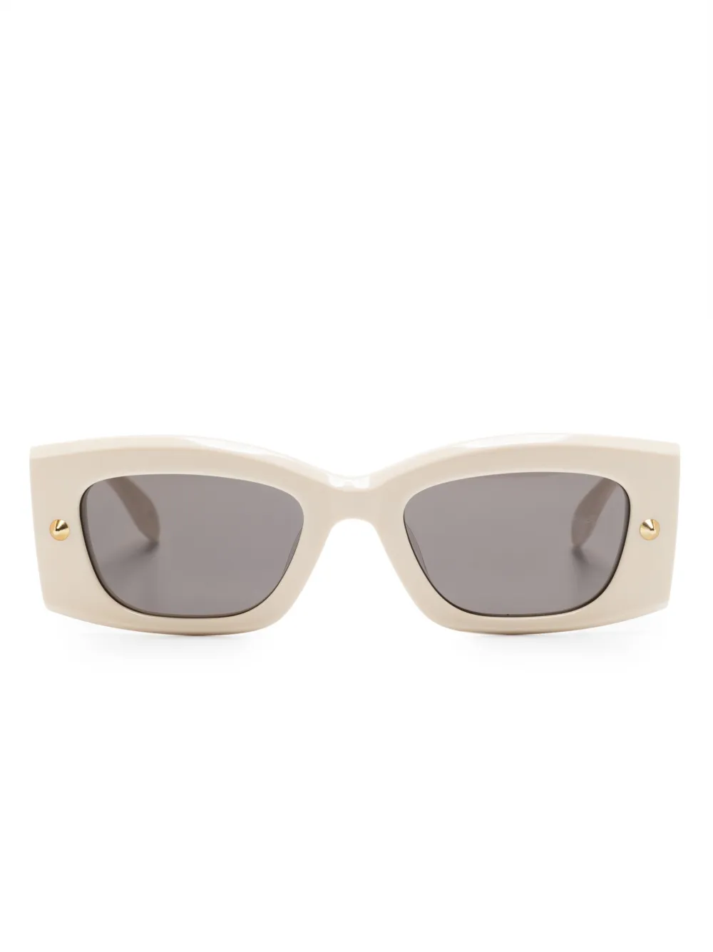 

Очки в прямоугольной оправе с заклепками Alexander McQueen Eyewear, нейтральный