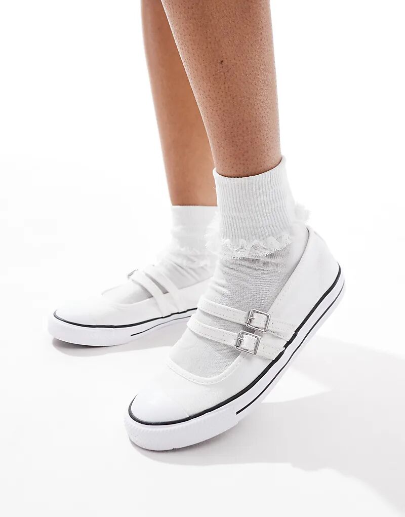 Балетки Мэри Джейн Чака Тейлора All Star белого цвета Converse