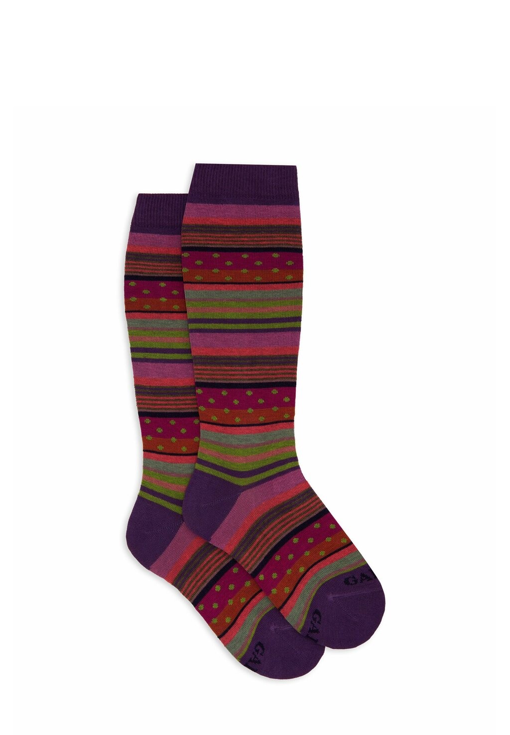 

Носки выше колена WITH STRIPES AND POLKA DOTS Gallo, мультиколор