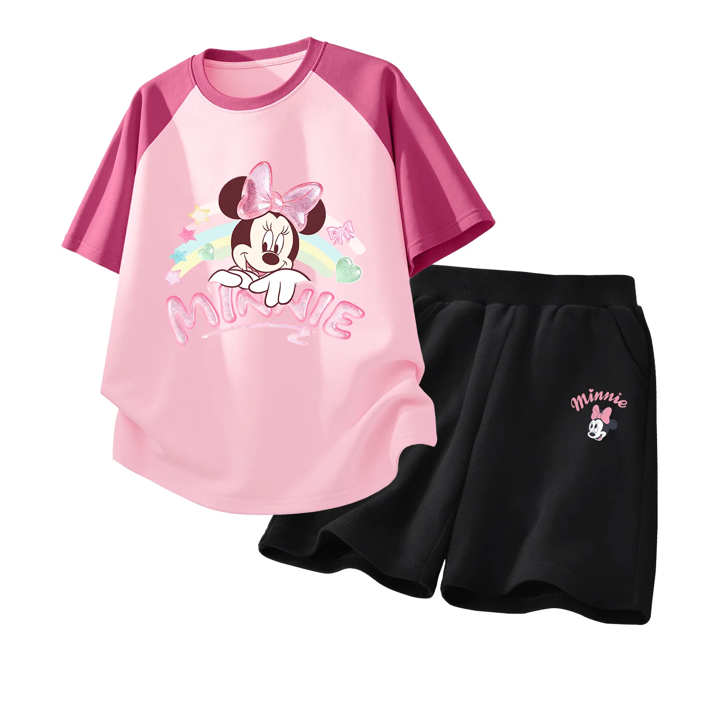 Спортивный костюм детский Disney, зеленый/розовый/серый — фото 4