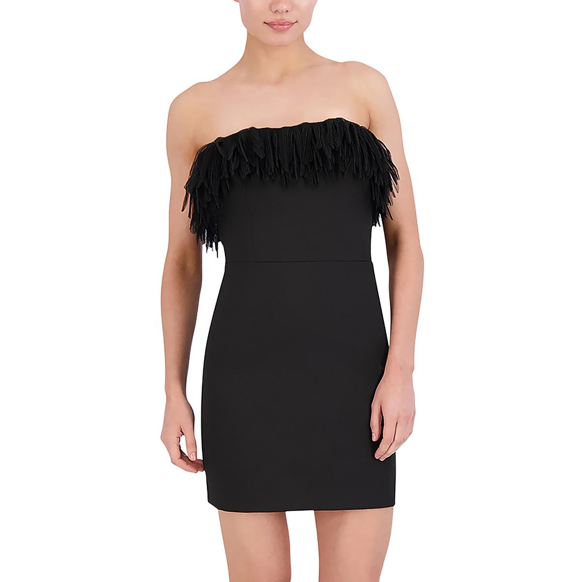 

Женское мини-платье без бретелек выше колена BCBGMAXAZRIA, черный