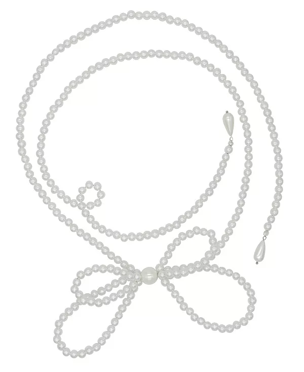 

Жемчужное ожерелье-бантик 42,5 дюйма Velvet Luna, white