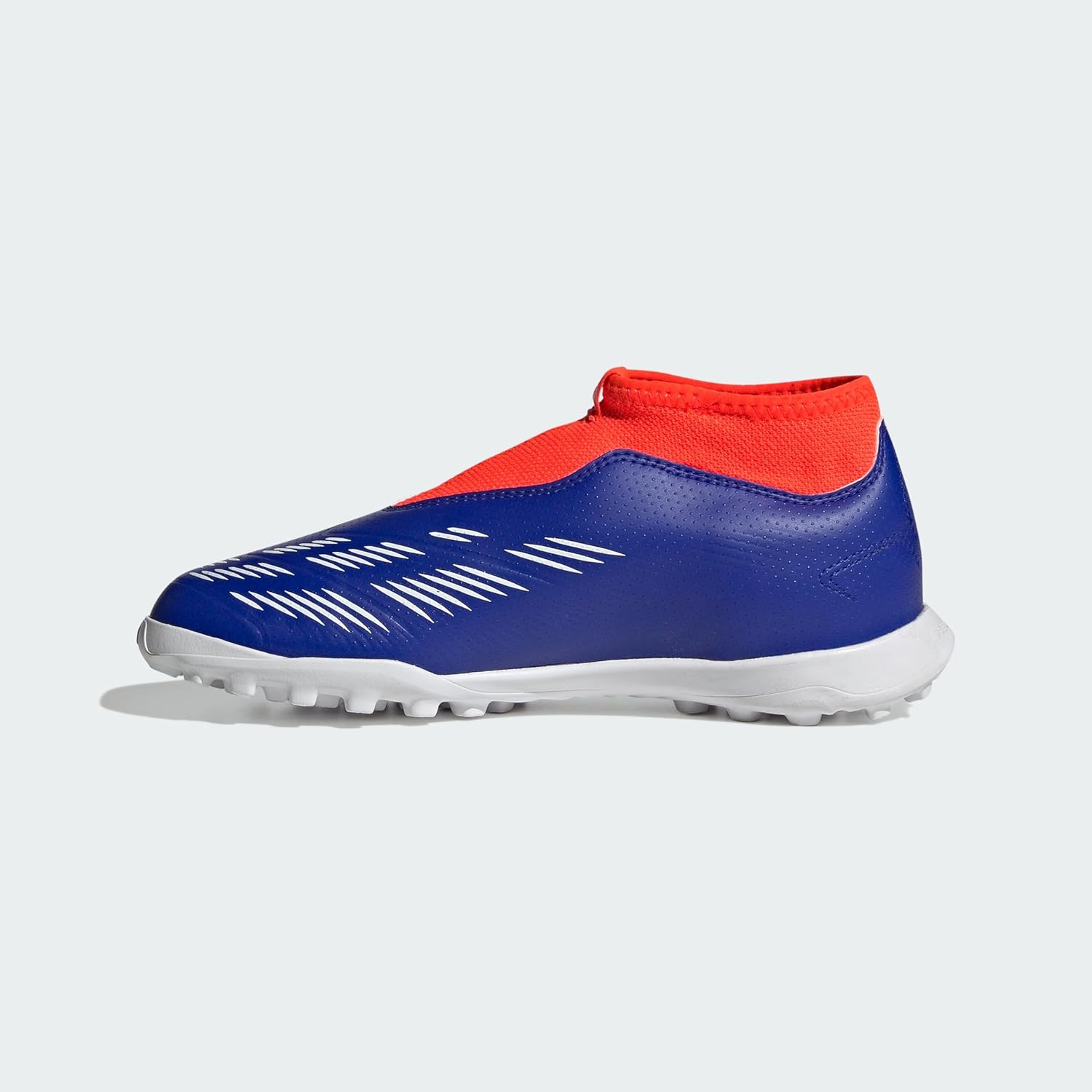 Кроссовки Adidas Unisex League Laceless Turf J, белый/красный/голубой — фото 2