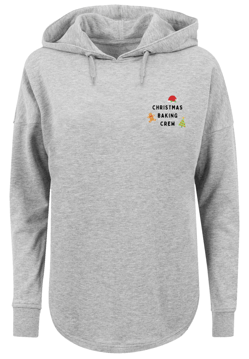

Толстовка F4NT4STIC Oversized Hoodie Christmas Baking Crew, серый