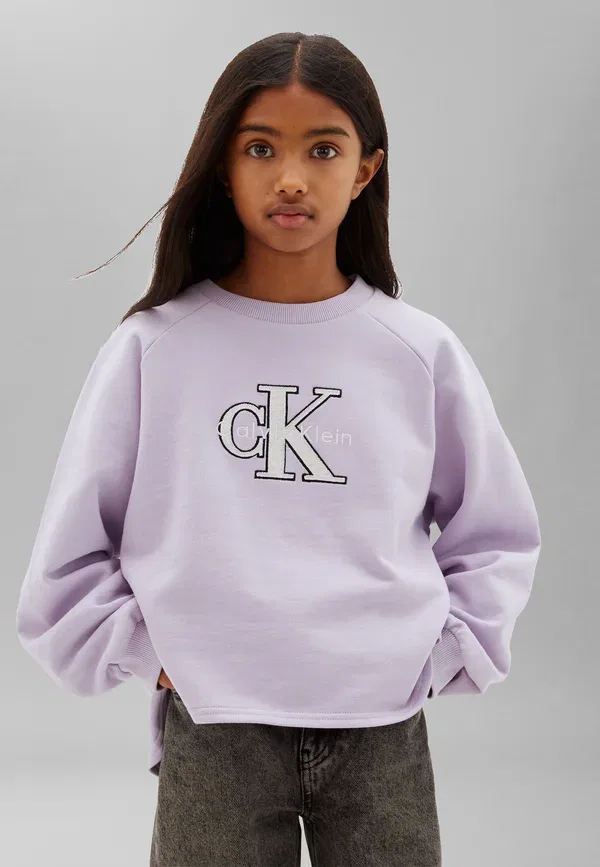 Толстовка Calvin Klein Jeans Fashion Mono Logo, цвет лепесток орхидеи