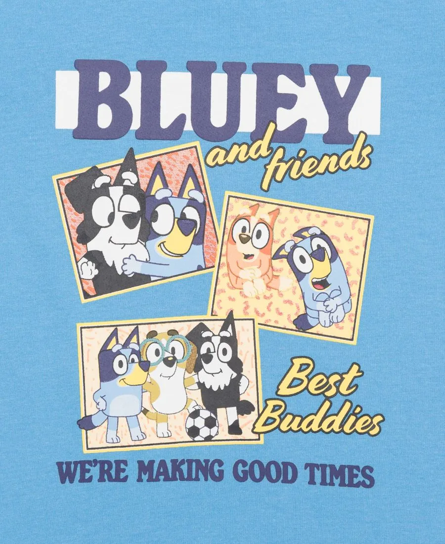 Детская футболка с коротким рукавом Good Times для мальчиков 2T-5T Bluey, синий — фото 3