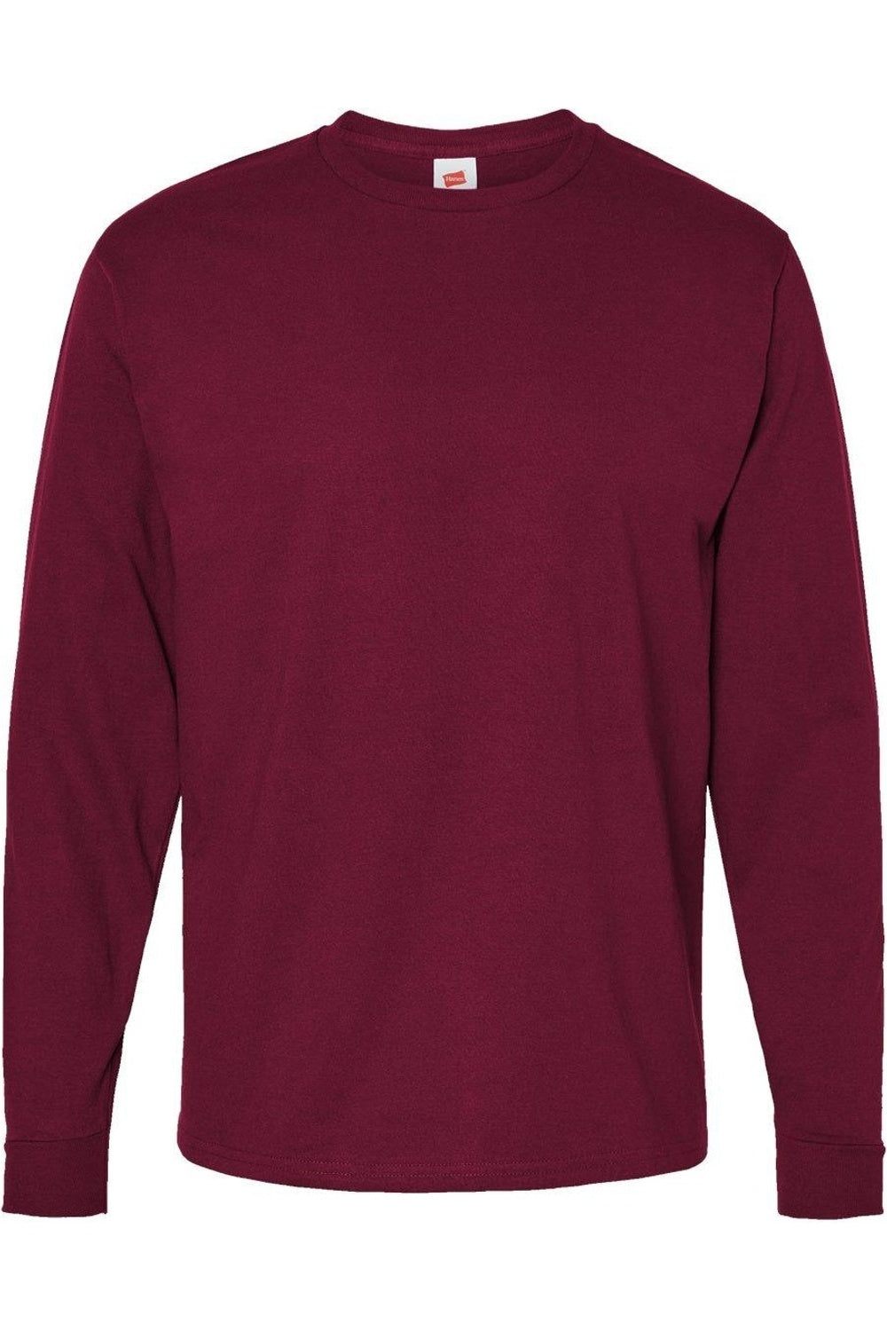 

Футболка Hanes Essential-T с длинным рукавом, цвет athletic cardinal