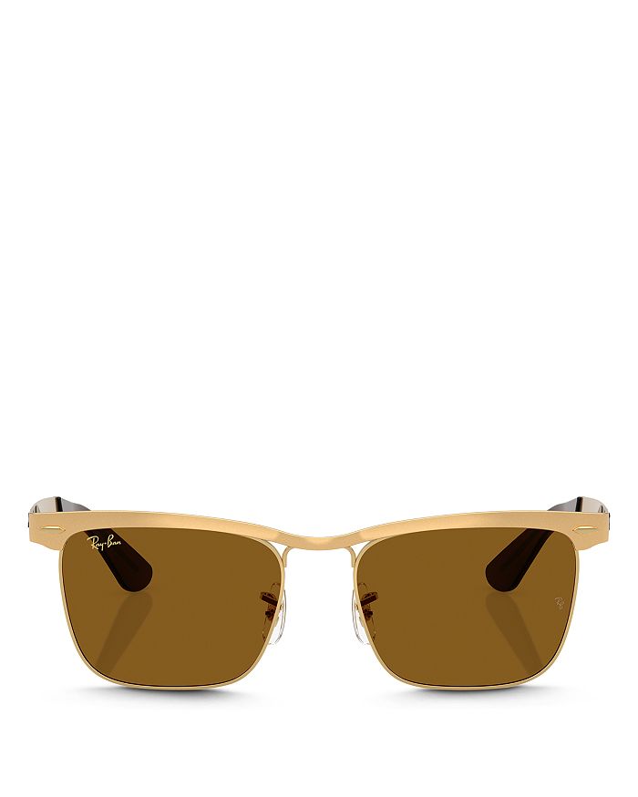 

Квадратные солнцезащитные очки, 53 мм Ray-Ban, коричневый