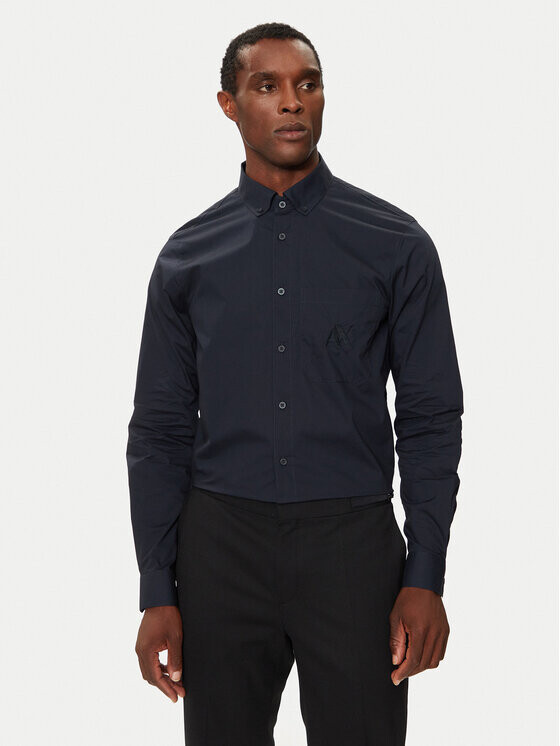 

Рубашка узкого кроя Armani Exchange, синий